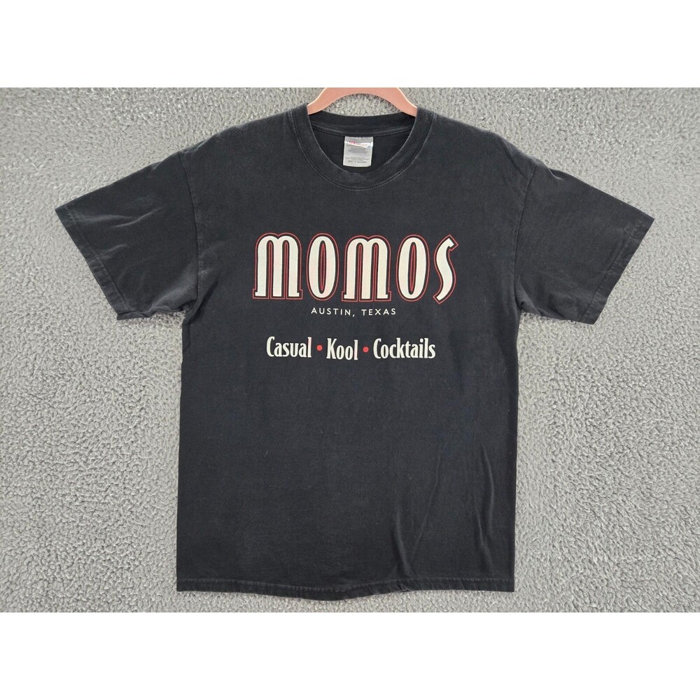 Momos Austin TX Shirt Mens Medium Bar Club 6th Street Music Vintage Y2K